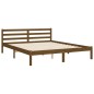 vidaXL Estructura de cama matrimonio con cabecero madera marrón miel vidaXL Estructura de cama matrimonio con cabecero madera marrón miel