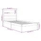 vidaXL Estructura de cama madera maciza 75x190 cm