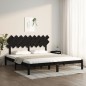 vidaXL Estructura de cama madera maciza negro super king 180x200 cm vidaXL Estructura de cama madera maciza negro super king 180x200 cm