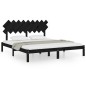 vidaXL Estructura de cama madera maciza negro super king 180x200 cm vidaXL Estructura de cama madera maciza negro super king 180x200 cm
