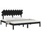 vidaXL Estructura de cama madera maciza negro super king 180x200 cm vidaXL Estructura de cama madera maciza negro super king 180x200 cm