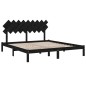 vidaXL Estructura de cama madera maciza negro super king 180x200 cm vidaXL Estructura de cama madera maciza negro super king 180x200 cm