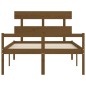vidaXL Cama personas mayores cabecero madera marrón miel 140x200 cm