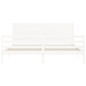vidaXL Estructura de cama con cabecero madera maciza blanco 200x200 cm