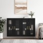 vidaXL Armarios de pared 2 uds madera de ingeniería negro