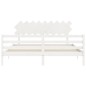 vidaXL Estructura cama de matrimonio con cabecero madera maciza blanco vidaXL Estructura cama de matrimonio con cabecero madera maciza blanco
