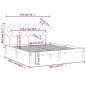 vidaXL Estructura de cama madera maciza gris Super King 180x200 cm