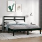 vidaXL Estructura de cama de madera maciza de pino negra 140x200 cm