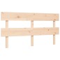 vidaXL Cama de matrimonio para personas mayores cabecero madera maciza