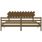 vidaXL Estructura cama y cabecero madera maciza marrón miel 200x200 cm
