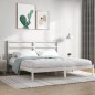 vidaXL Estructura de cama madera maciza blanca Super King 180x200 cm
