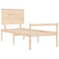 vidaXL Cama para personas mayores con cabecero madera maciza vidaXL Cama para personas mayores con cabecero madera maciza