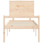 vidaXL Cama para personas mayores con cabecero madera maciza vidaXL Cama para personas mayores con cabecero madera maciza