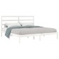 vidaXL Estructura de cama madera maciza blanca Super King 180x200 cm