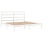 vidaXL Estructura de cama madera maciza blanca Super King 180x200 cm