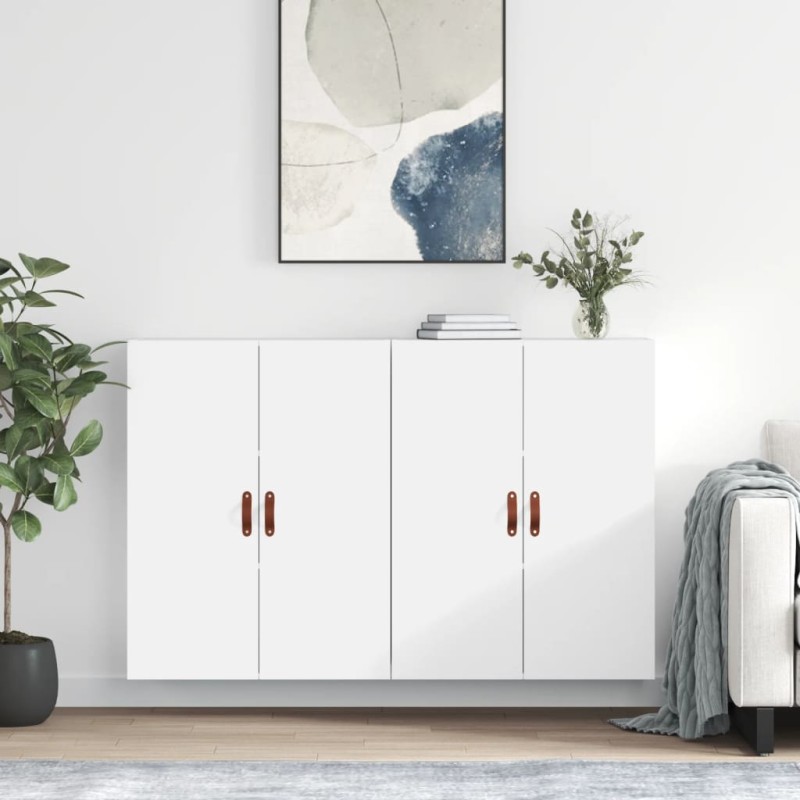 vidaXL Armarios de pared 2 unidades blanco 69,5x34x90 cm vidaXL Armarios de pared 2 unidades blanco 69,5x34x90 cm