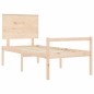 vidaXL Cama para personas mayores con cabecero madera maciza 100x200cm vidaXL Cama para personas mayores con cabecero madera maciza 100x200cm