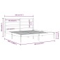 vidaXL Estructura de cama madera maciza blanca Super King 180x200 cm