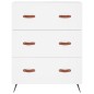 vidaXL Aparador alto madera contrachapada blanco 69,5x34x180 cm