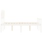 vidaXL Cama para personas mayores con cabecero madera maciza blanco vidaXL Cama para personas mayores con cabecero madera maciza blanco
