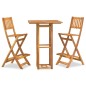 vidaXL Juego muebles de bar de jardín 3 piezas madera maciza de acacia vidaXL Juego muebles de bar de jardín 3 piezas madera maciza de acacia