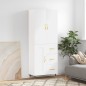 vidaXL Aparador alto madera contrachapada blanco 69,5x34x180 cm vidaXL Aparador alto madera contrachapada blanco 69,5x34x180 cm