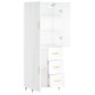 vidaXL Aparador alto madera contrachapada blanco 69,5x34x180 cm vidaXL Aparador alto madera contrachapada blanco 69,5x34x180 cm