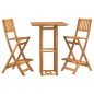 vidaXL Juego muebles de bar de jardín 3 piezas madera maciza de acacia vidaXL Juego muebles de bar de jardín 3 piezas madera maciza de acacia