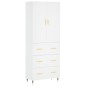 vidaXL Aparador alto madera contrachapada blanco 69,5x34x180 cm vidaXL Aparador alto madera contrachapada blanco 69,5x34x180 cm