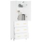 vidaXL Aparador alto madera contrachapada blanco 69,5x34x180 cm vidaXL Aparador alto madera contrachapada blanco 69,5x34x180 cm