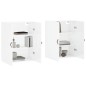 vidaXL Armario de pared 2 unidades blanco brillante 69,5x34x90 cm vidaXL Armario de pared 2 unidades blanco brillante 69,5x34x90 cm