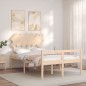 vidaXL Cama para personas mayores con cabecero madera maciza 120x200cm