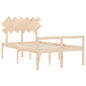 vidaXL Cama para personas mayores con cabecero madera maciza 120x200cm