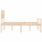 vidaXL Cama para personas mayores con cabecero madera maciza 120x200cm