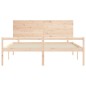 vidaXL Cama para personas mayores con cabecero madera maciza 200x200cm vidaXL Cama para personas mayores con cabecero madera maciza 200x200cm