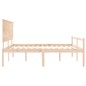 vidaXL Cama para personas mayores con cabecero madera maciza 200x200cm vidaXL Cama para personas mayores con cabecero madera maciza 200x200cm