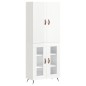 vidaXL Aparador alto madera contrachapada blanco brillo 69,5x34x180 cm vidaXL Aparador alto madera contrachapada blanco brillo 69,5x34x180 cm
