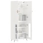 vidaXL Aparador alto madera contrachapada blanco brillo 69,5x34x180 cm vidaXL Aparador alto madera contrachapada blanco brillo 69,5x34x180 cm