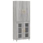 vidaXL Aparador alto madera contrachapada gris sonoma 69,5x34x180 cm vidaXL Aparador alto madera contrachapada gris sonoma 69,5x34x180 cm
