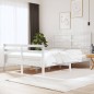 vidaXL Estructura de cama matrimonial madera de pino blanca 120x190 cm