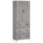vidaXL Aparador alto madera contrachapada gris sonoma 69,5x34x180 cm vidaXL Aparador alto madera contrachapada gris sonoma 69,5x34x180 cm