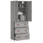 vidaXL Aparador alto madera contrachapada gris sonoma 69,5x34x180 cm vidaXL Aparador alto madera contrachapada gris sonoma 69,5x34x180 cm