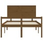 vidaXL Cama personas mayores cabecero madera marrón miel 140x200 cm vidaXL Cama personas mayores cabecero madera marrón miel 140x200 cm