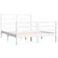 vidaXL Estructura de cama matrimonial madera de pino blanca 120x190 cm