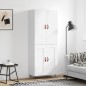 vidaXL Aparador alto madera contrachapada blanco 69,5x34x180 cm vidaXL Aparador alto madera contrachapada blanco 69,5x34x180 cm