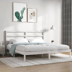 vidaXL Estructura de cama madera maciza de pino blanco 200x200 cm