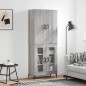 vidaXL Aparador alto madera contrachapada gris sonoma 69,5x34x180 cm vidaXL Aparador alto madera contrachapada gris sonoma 69,5x34x180 cm