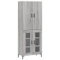 vidaXL Aparador alto madera contrachapada gris sonoma 69,5x34x180 cm vidaXL Aparador alto madera contrachapada gris sonoma 69,5x34x180 cm