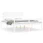 vidaXL Cama matrimonio personas mayores cabecero madera maciza blanco vidaXL Cama matrimonio personas mayores cabecero madera maciza blanco
