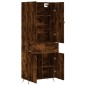vidaXL Aparador alto madera contrachapada roble ahumado 69,5x34x180 cm vidaXL Aparador alto madera contrachapada roble ahumado 69,5x34x180 cm